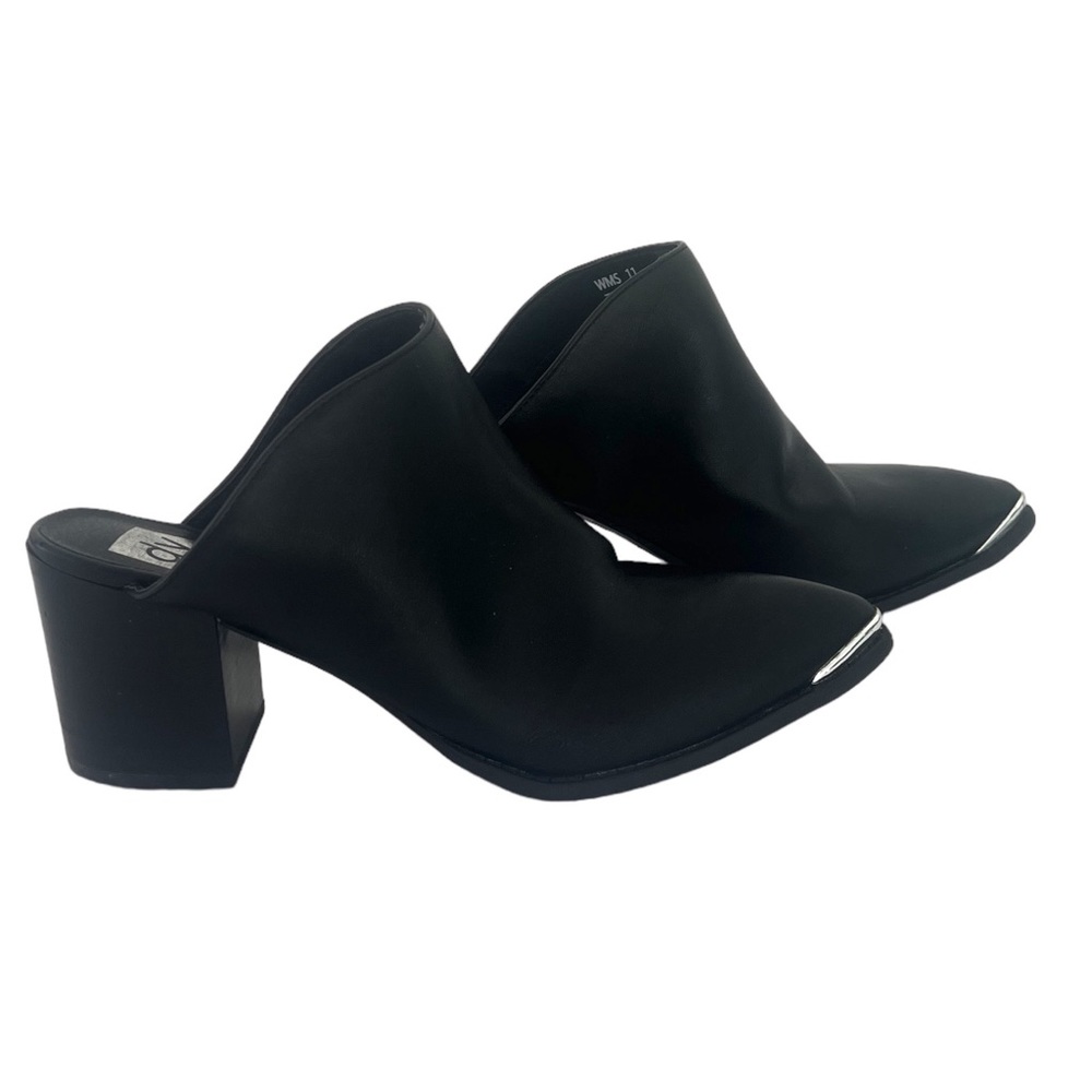 Dolce Vita Nautry Block Heel Mules Women Size 11 Black Slip On Block Heel Shoes